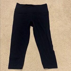 Athleta Black Performance Leggings with Cropped Fit